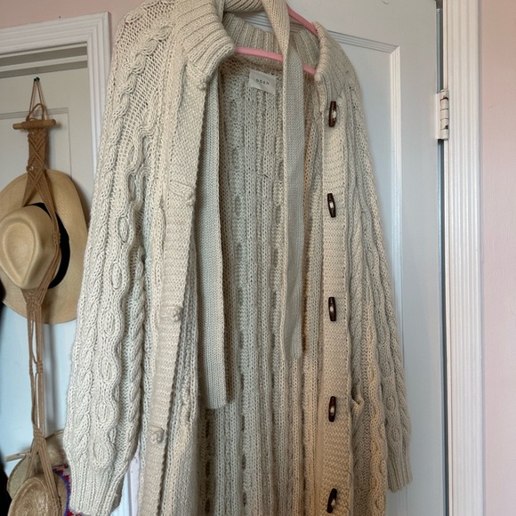DÔEN  Doen Brighton Alpaca Sweater Cardigan Sz Large l - Picture 6 of 8